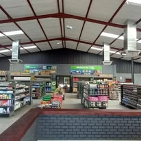 Convair CVQ1100 evaporative coolers with plenum diffusers installed