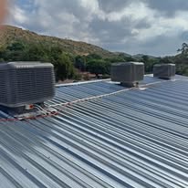 Breezair Icon210 evaporative cooler installed