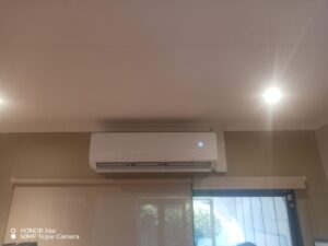 Jetair midwall split air conditioner installed