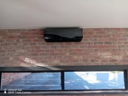 Jetair black mirror midwall split air conditioner installed